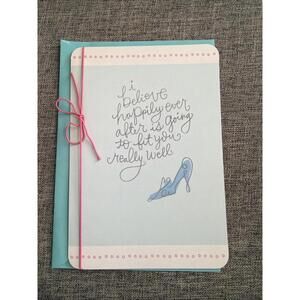 Hallmark Disney Wedding Greeting Card Cinderella I Believe Happily Ever After